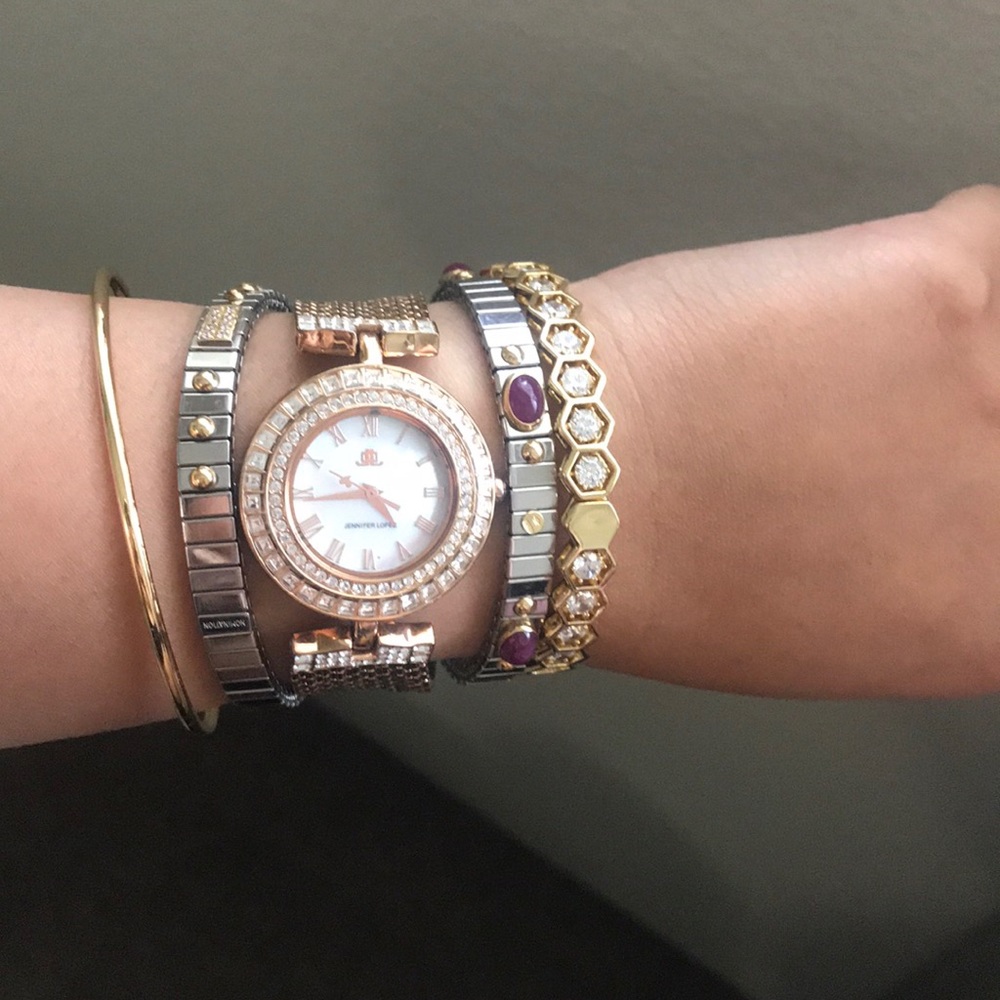 Gold Swarovski Crystal Watch